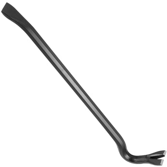 Metal pry bar on a white background