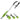 Green weed burner tool with different nozzle head attachments on a white background