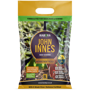 Seeding Compost - John Innes 8L Worm Cast for Seed Sewing, Organic Mix