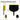 Measurement chart of a black dustpan and yellow brush set with dimensions labelled. Dust pan lengh is 39.5cm, width 32cm, height 9cm. Brush length is 35.5cm, width 6.5cm, height 8.5cm.