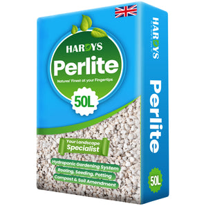 Hardy's Perlite packaging with blue and green design on a white background