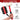 Ergonomic mallet with red handle and white head, showing ergonomic design features.