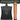 Black shovel with wooden handle on a white background