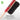 Red backed brush with black bristles on a white background, featuring a brand logo.