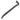 Black crowbar on a white background