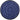 Blue circular rotating cushion with a hexagonal pattern shot from above on a white background