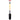 Black shovel with a yellow handle on a white background