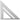 Metal tri-square ruler on a white background