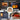 Collage of wood burners, stoves, range cookers, and pizza ovens with wooden logs in the centre.