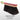 Cleaning brush with red handle and black bristles on a white background