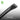 Metal crowbar foot with bevelled edges on a grey background