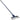 Floor scraper tool with a long blue handle on a white background