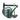 Green watering can, garden kneeler, and lawn edge border cutter on a white background