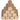 Stack of compressed wooden logs in a pyramid stack on a white background